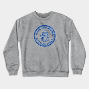 Wash And Return Vintage Milk Bottle Cap Crewneck Sweatshirt